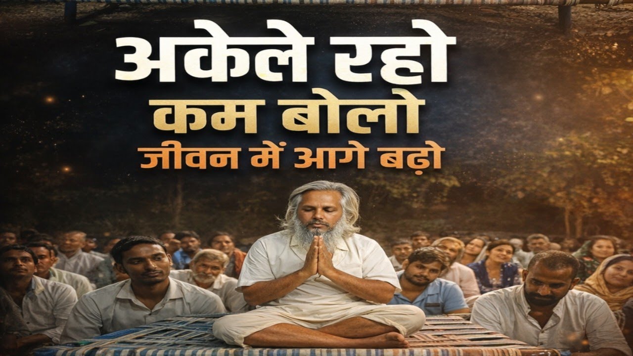 “अकेले रहो, कम बोलो — जीवन में आगे बढ़ने का मार्ग”।#spritual #आत्मज्ञान #adhyatma 
