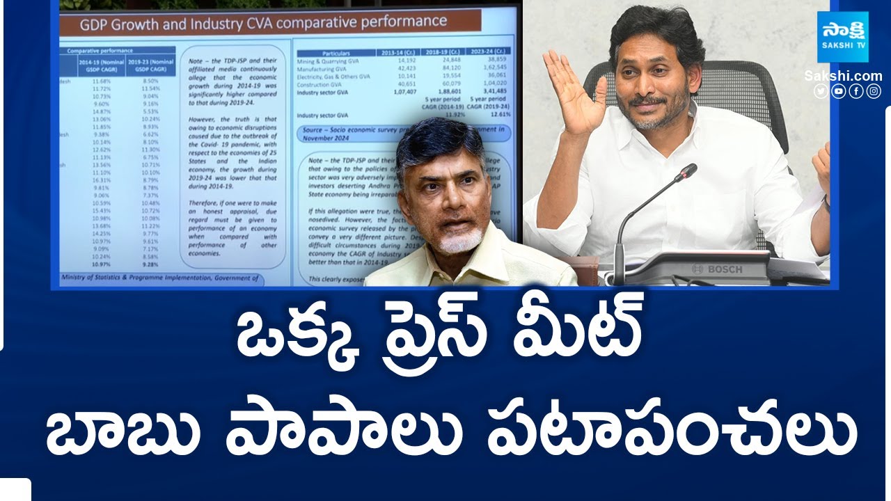 YS Jagan Press Meet Over Chandrababu Fake Propaganda On AP Debts & TDP ...