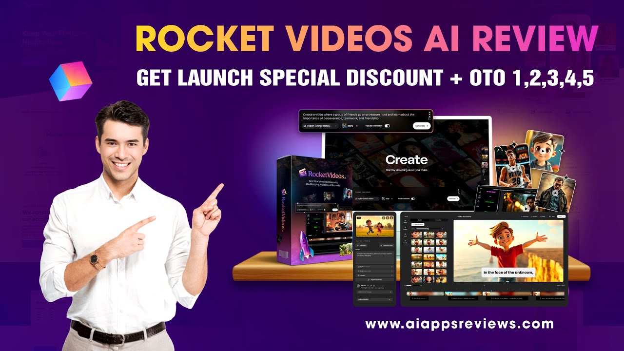 RocketVideos AI Review + OTO 1,2,3,4,5 + Special Discount