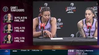 🔊 Gabby Williams, Kiah Stokes after Game 1 | Golden State Valkyries WNBA Finals women's basketball