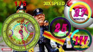 [Speed 30x] Circle 30 Minutes, 5 Rounds Interval Without Breaks timer  countdown alarm🔔