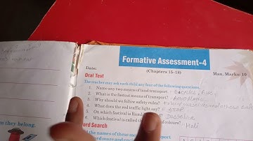 Std1st Sub:-EVS Formative Assessment - 4