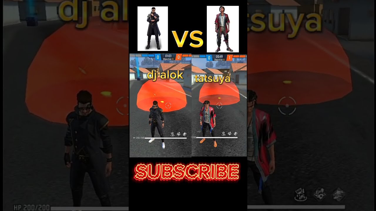 dj Alok vs tatsuya 😎😎#impossible #shorts #ffviral #ff character comparison#ff character ability test