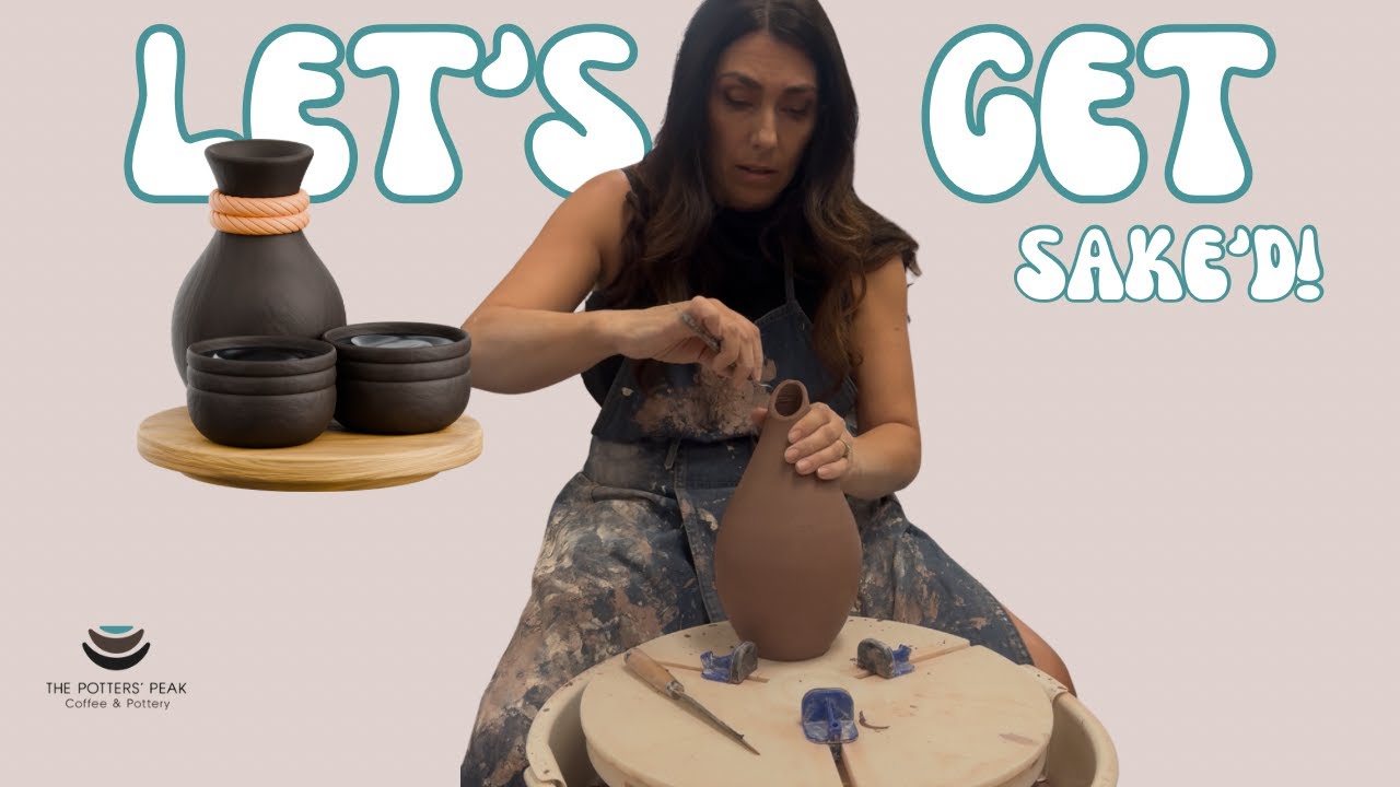 Creating a Sake' set on a pottery wheel - YouTube