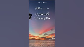 سورة الضحى للشيخ سعد الغامدى ، فيديوهات تيك توك ، حالات واتس