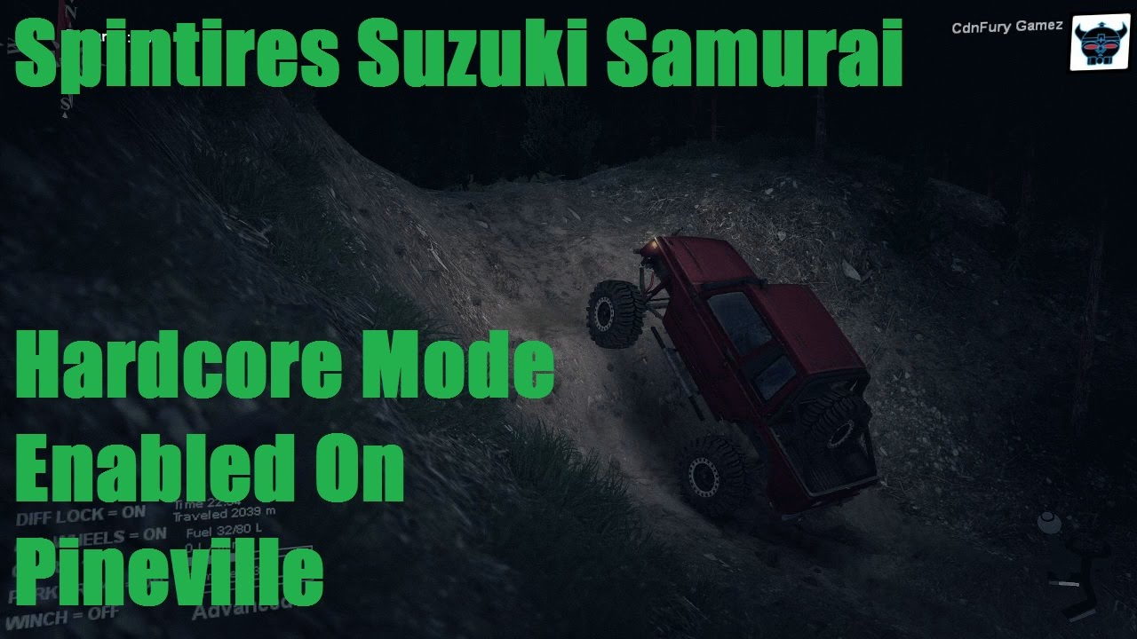 Spintires Suzuki Samurai On Pineville! (Hardcore Mod Part 2)