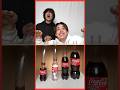 Cola challenge with strange sounds😱