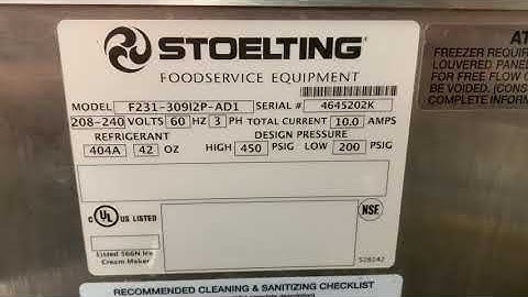 Mix test: Stoelting F231 3ph air soft serve ice cream machine 4645202K www.slicesconcession.com