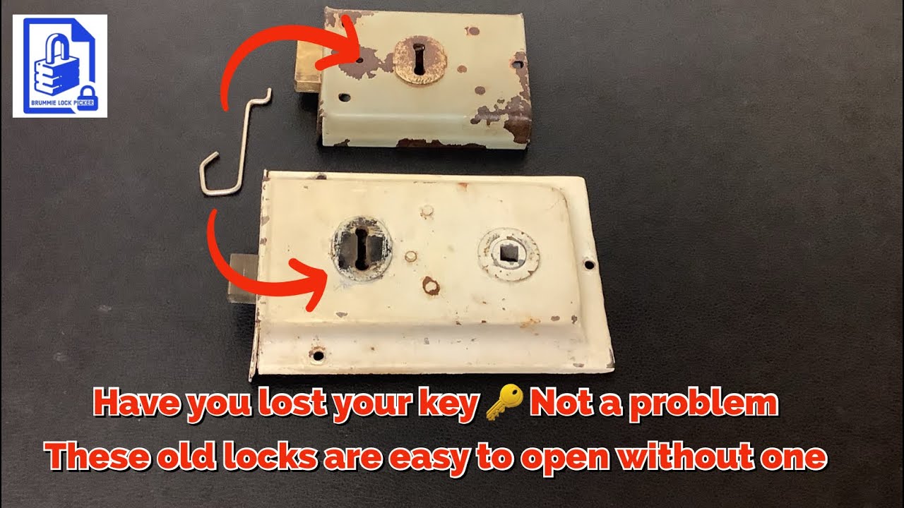 629. How to easily open old internal door lever locks and garden shed or gate locks without a key