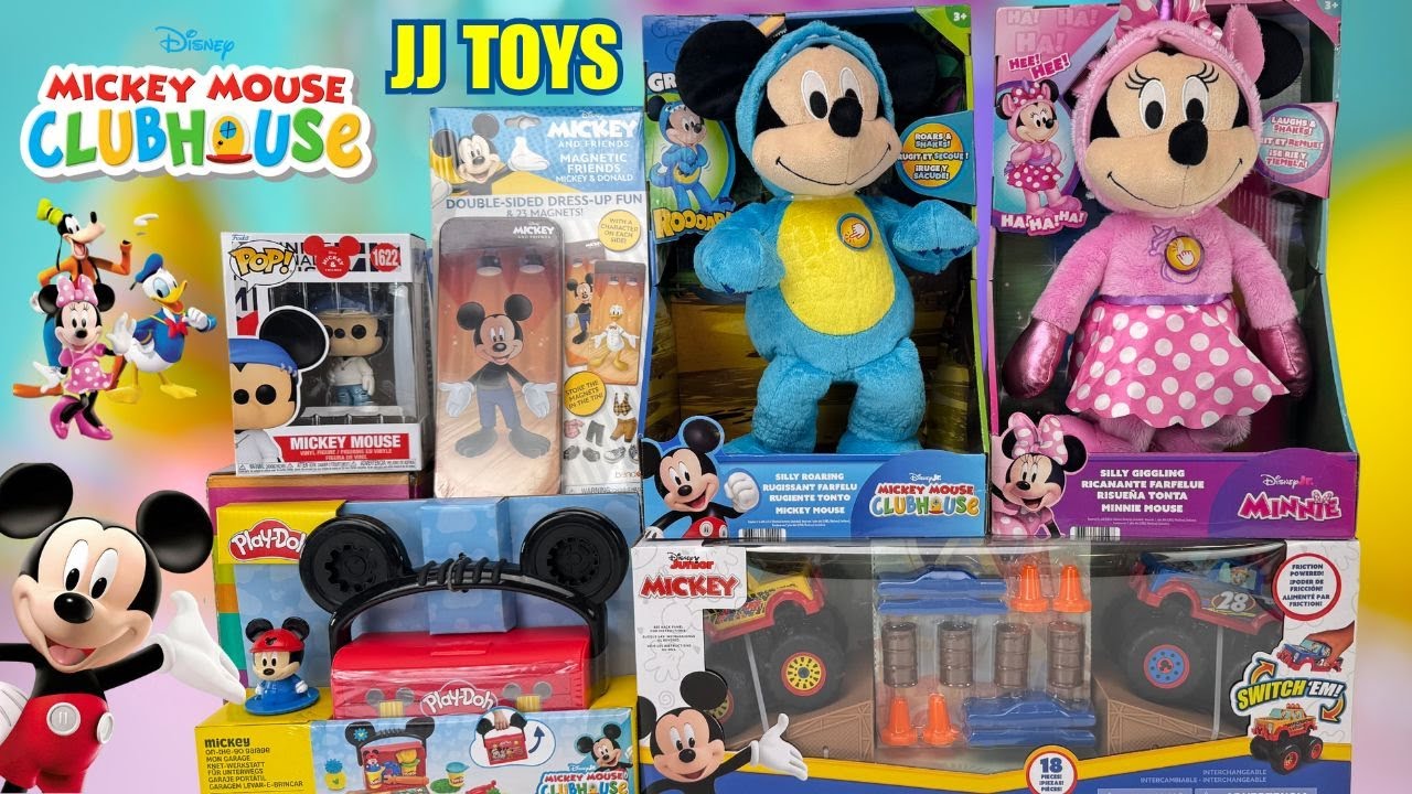 Disney MICKEY MOUSE MONSTER TRUCK MADDNESS! 🚜Roaring Mickey & Giggling Minnie Interactive Plush