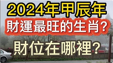 2024年甲辰年財運最旺的生肖?  財位在哪裡? - 天天要聞