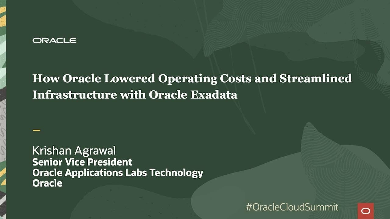 Lowering Costs with Database Consolidation–Streamlining Infrastructure