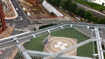 View from the new rooftop helipad at UVA Health System.