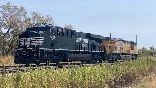 NS #8200 & UP #6777 on the Test Track near Justin, TX (August 18, 2026)