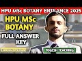 HPU MSc Botany Entrance Test 2025 Full Answer Key