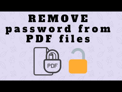 How to Remove Password from PDF files