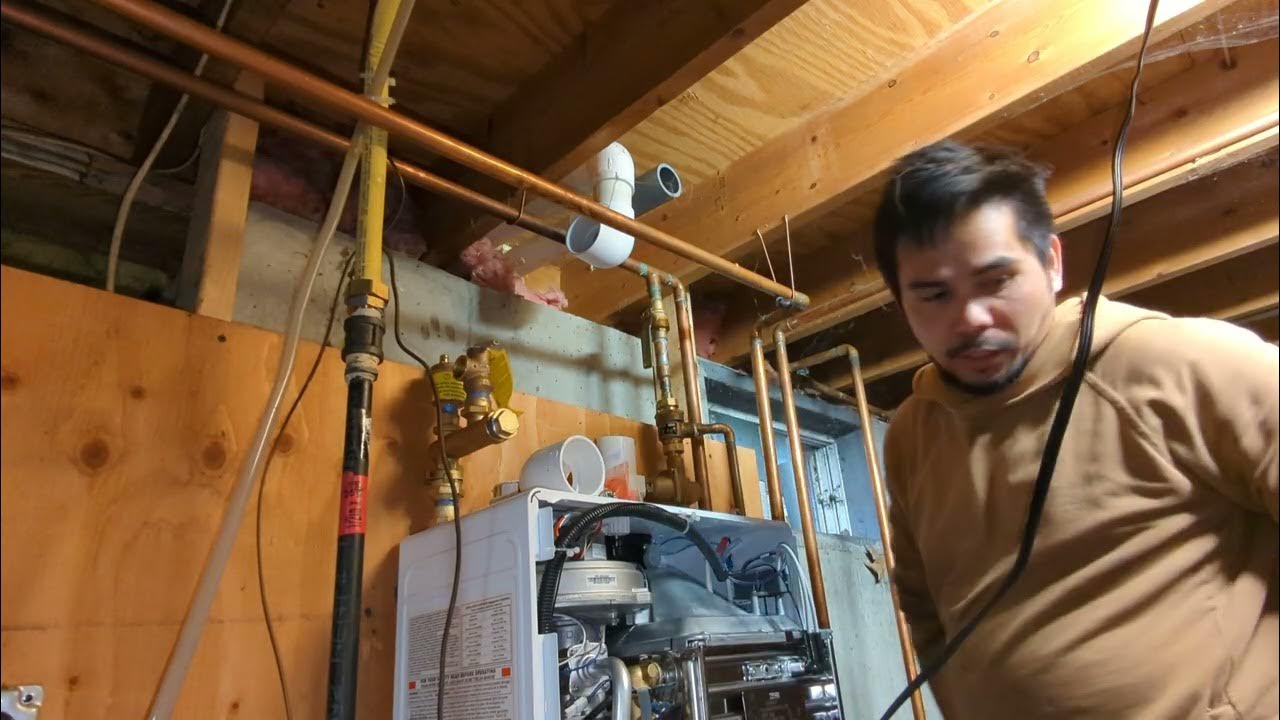 venting install for high efficiency combination boiler. YouTube