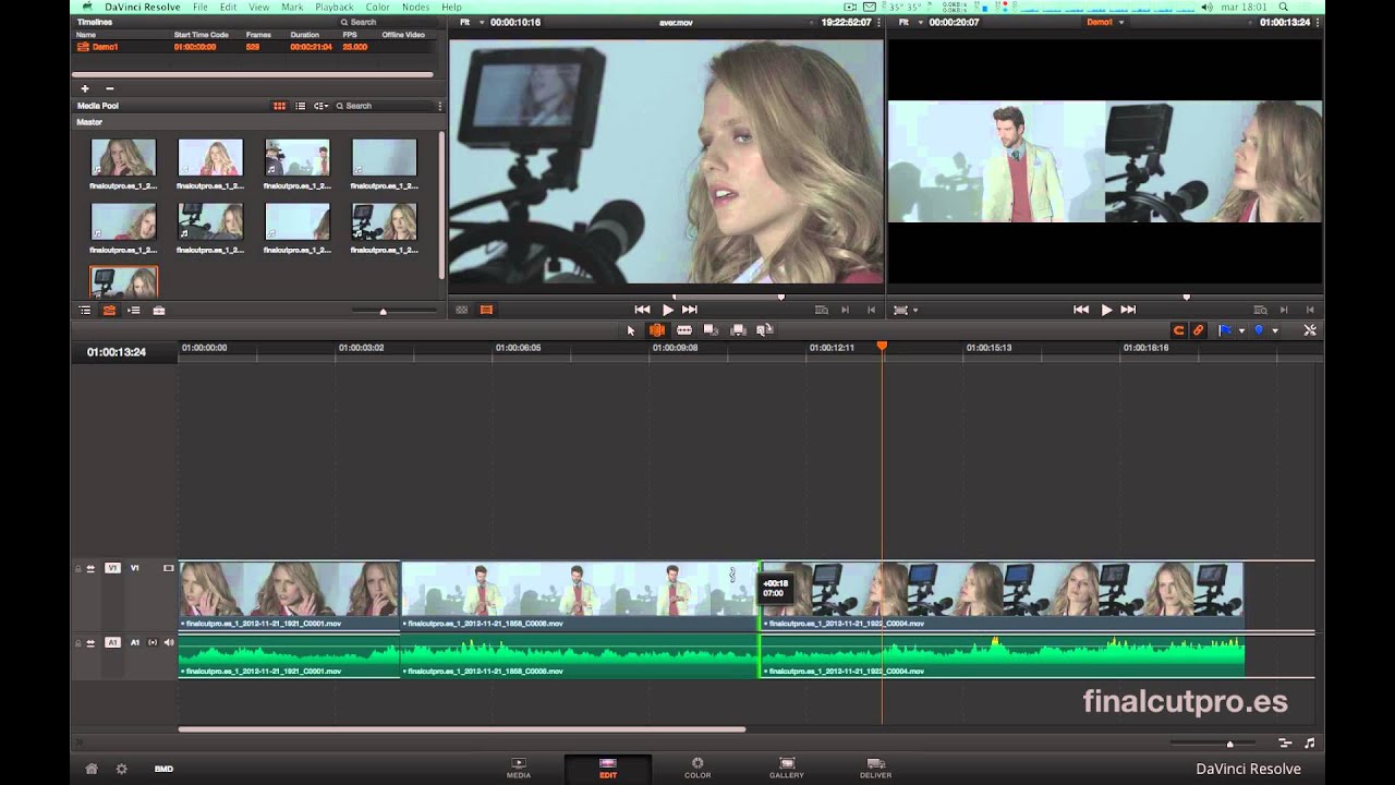 Tutorial Edición con DaVinci Resolve 10 YouTube