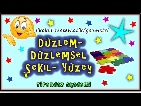 Düzlem nedir | Düzlemsel şekil ve yüzeyler | Konu anlatımı | İlkokul matematik geometri dersleri