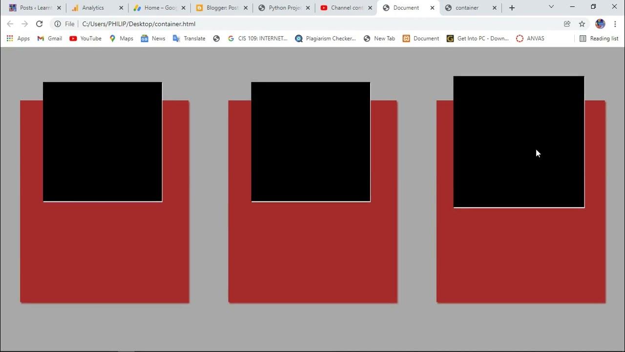 How To Create Responsive Containers Using HTML and CSS Only || www ...