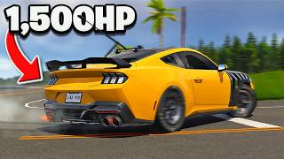 POV RUNNING LATE TO WORK in a 1500HP S650 Mustang GT in BeamNG Drive