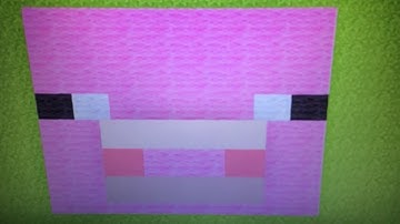 Minecraft pig head pixel art