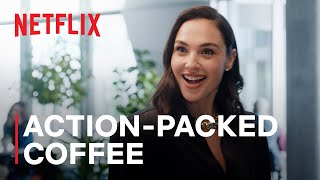 Gal Gadot and Arnold Schwarzenegger Make Action-Packed Coffee | Nobody Hits Like Netflix
