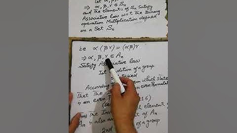 Lecture#121The set An consist all even Permutation on a non empty set X is a sub-group of Sn