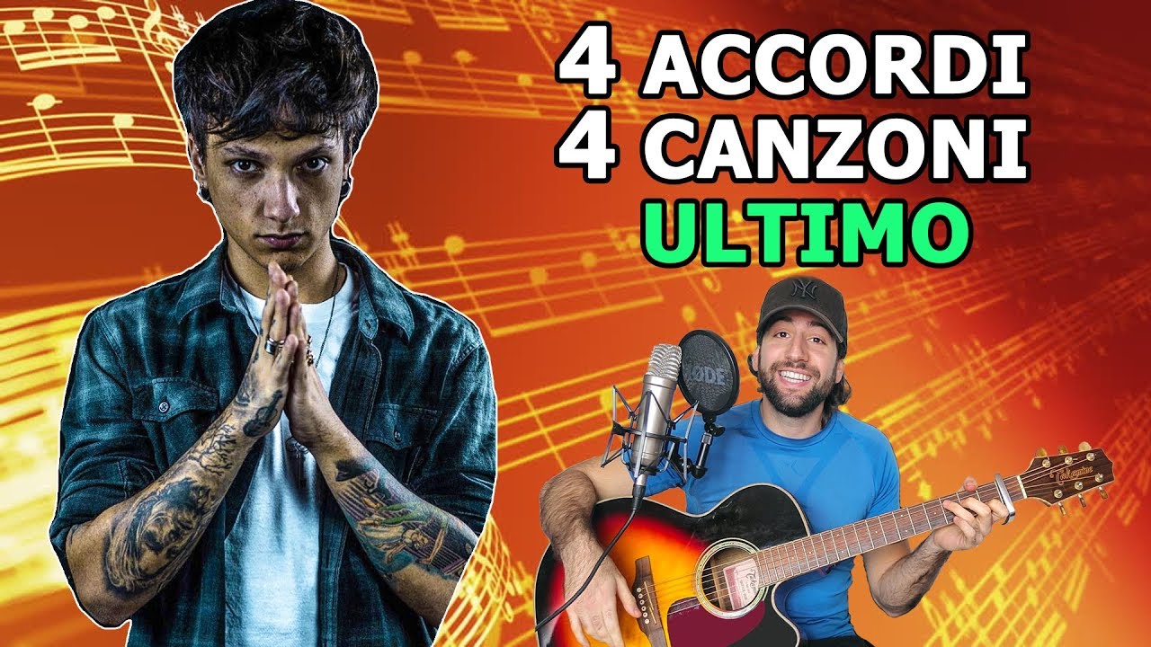 4 Accordi, 4 Canzoni di ULTIMO alla Chitarra! - YouTube