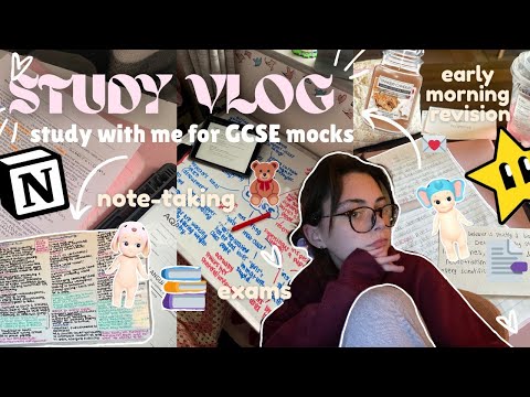 48HR STUDY VLOG 📑🧸|| YEAR 11 STUDY WITH ME for GCSEs (note-taking, early mornings + revision) ⭐️🌺
