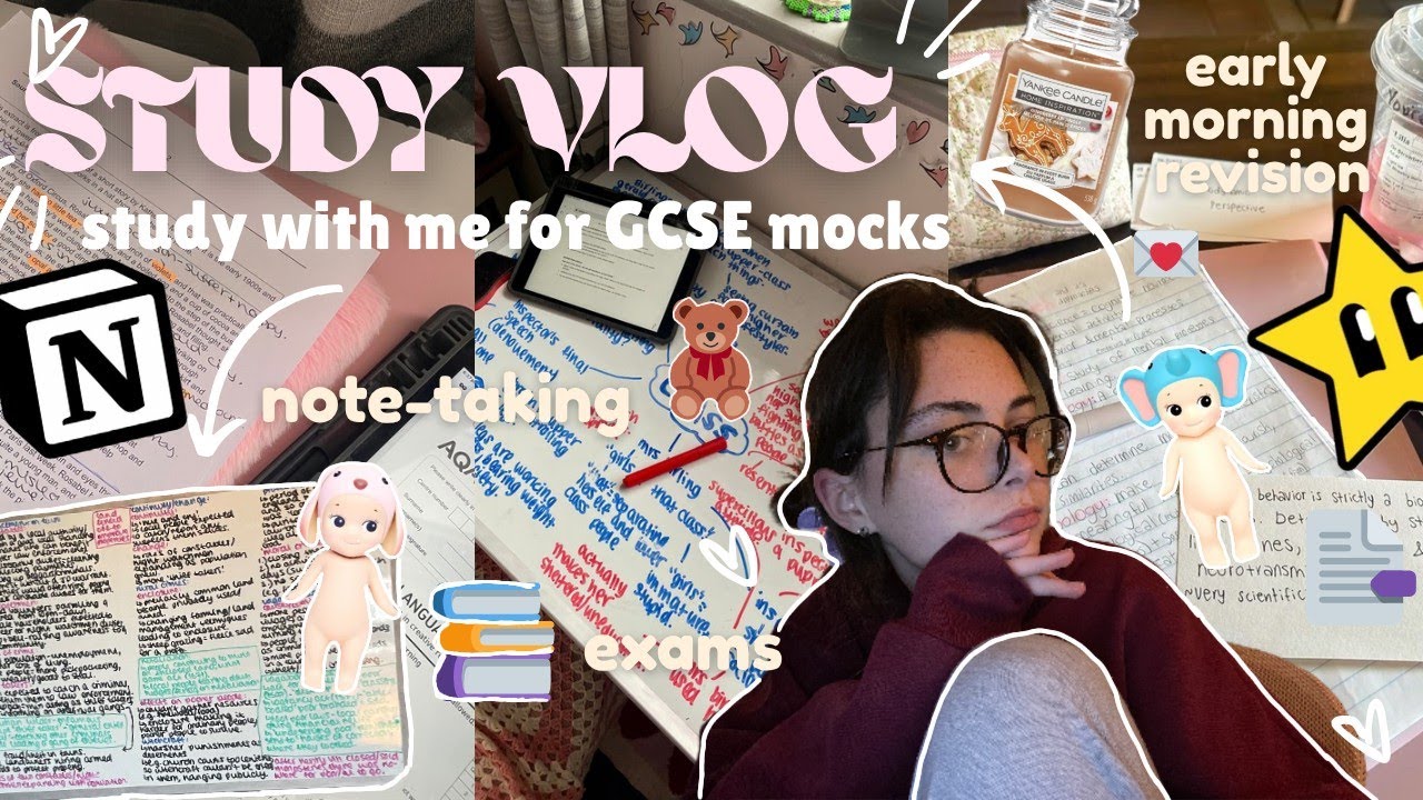 48HR STUDY VLOG 📑🧸|| YEAR 11 STUDY WITH ME for GCSEs (note-taking, early mornings + revision) ⭐️🌺