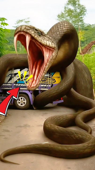 SCARY‼️A Truck Can Escape from Being Wrapped Around a Large Snake?👹 #truckrolling #respect #viral...
