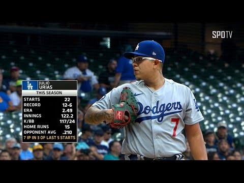 [MLB] LA 다저스 vs 밀워키 MVP 훌리오 <strong>우리아스</strong> (08.16)