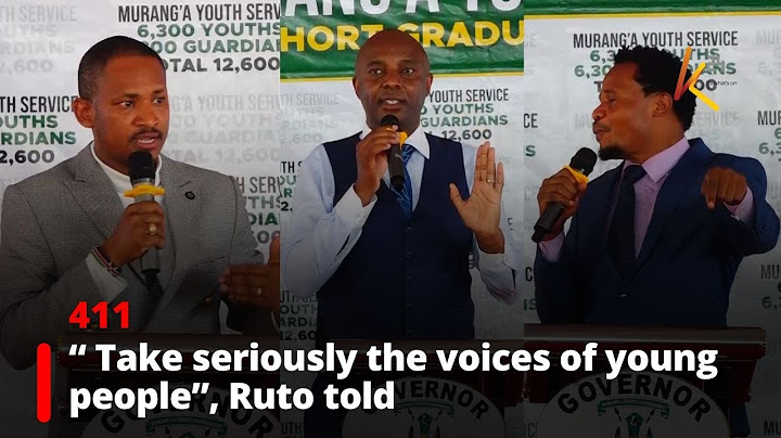 “ Take seriously the voices of young people”, Ruto told