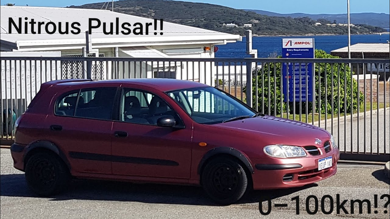 nitrous-powered-n16-nissan-pulsar-1-8-0-100km-times-youtube