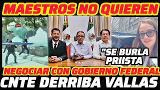 CTNE DERRIBA VALLAS MAESTROS NO QUIEREN NEGOCIAR CON GOBIERNO FEDERAL