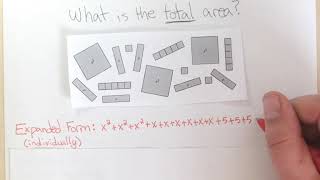 Find AREA with Algebra Tiles