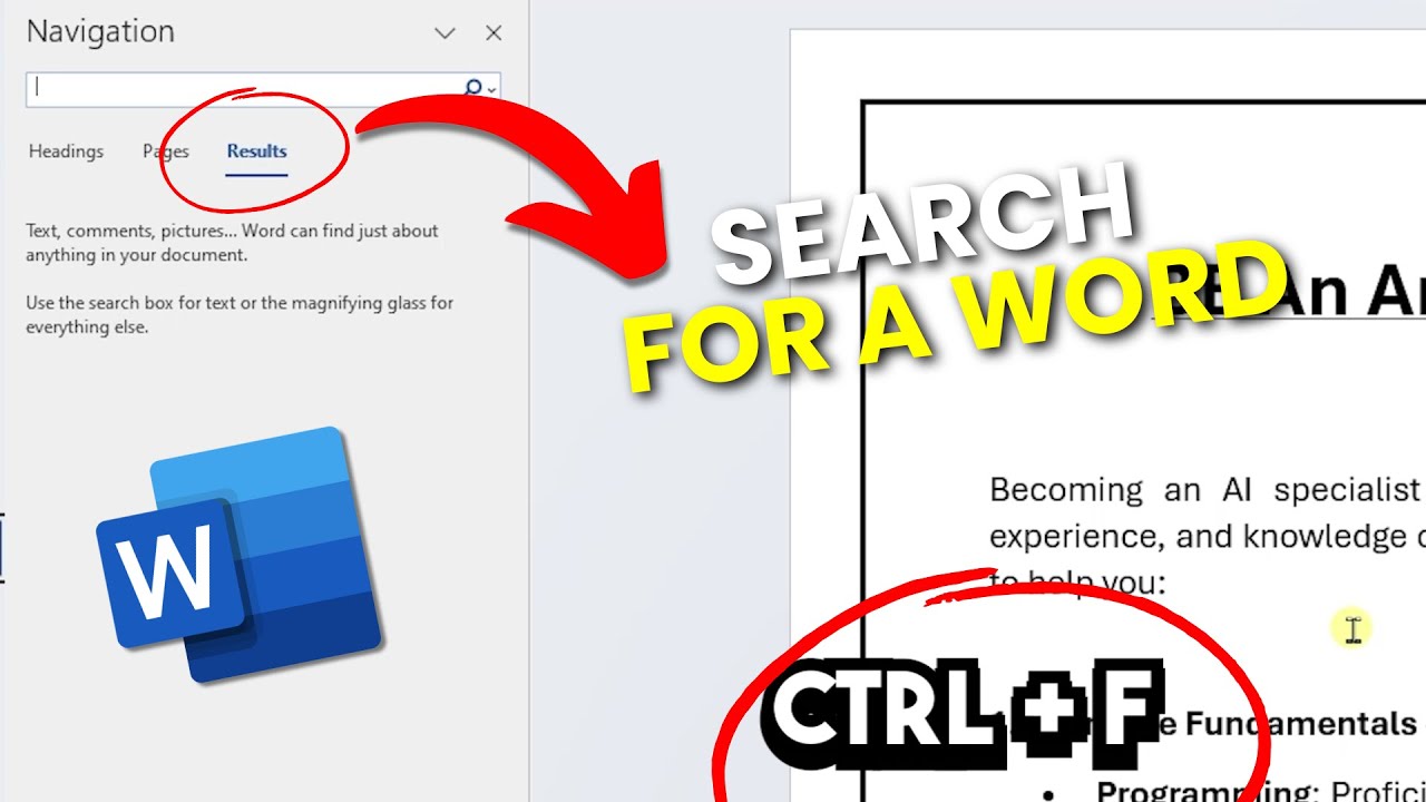 How to Search For A Word in Microsoft Word - YouTube