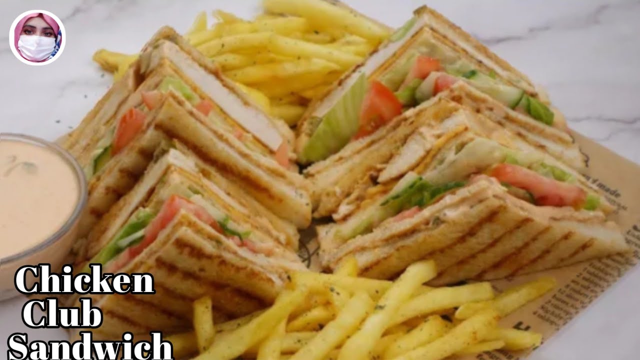 Chicken Club Sandwich Restaurant Style,Kids Lunch Box Recipe By Musarat Food Secrets 