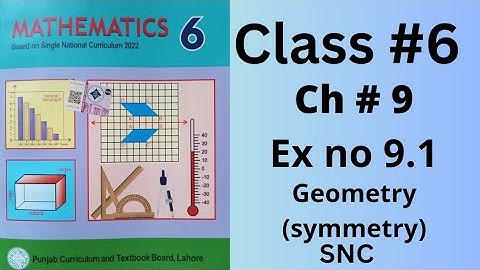 Class 6th, Ch no 9, Ex no 9.1(Complete ),Geometry (Symmetry), SNC, PTB.