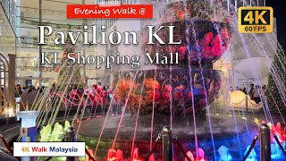 [4K HDR] Evening Walk at PAVILION KUALA LUMPUR | Kuala Lumpur Shopping Mall - Christmas 2023