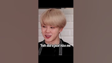 BTS REACTION when you accidentally kiss him #bts #jimin #btsimagines #btsreaction
