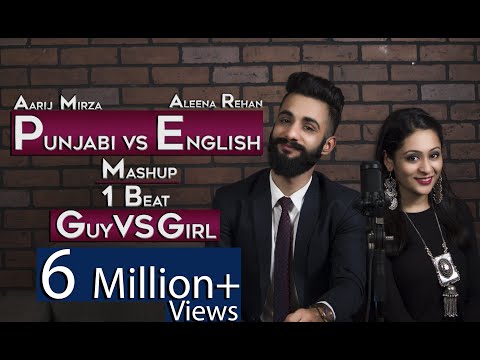 Punjabi vs English | Guy vs Girl | Mashup | 1 beat | Aarij Mirza | Aleena Rehan