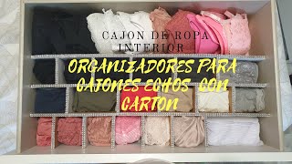 ORGANIZADORES CAJONES ECHOS CON CARTON - YouTube