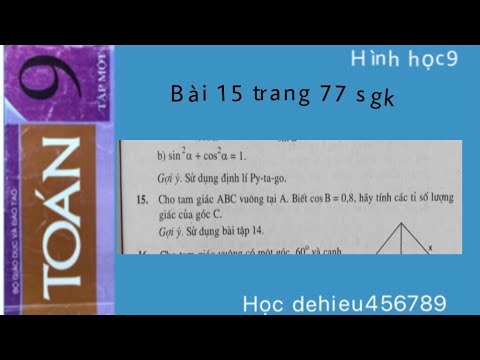 Video Bài 15 trang 77 sgk toán 9 tập 1 -Hệ thức lượng trong... - youtube