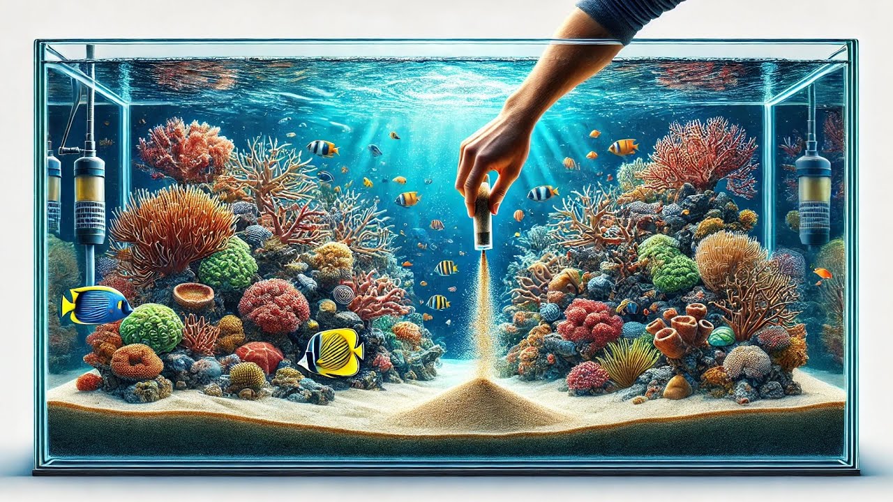 Comment mettre du sable dans un aquarium Recifal sans troubler l’eau