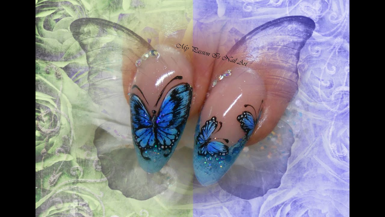 Butterly nails - tutorial farfalla (elaborata) in micropittura