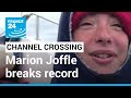 Channel crossing marion joffle breaks record swimming from uk to france  france 24 english