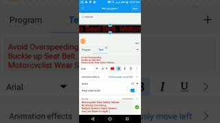 Setting up message and other settings using LedArt screenshot 5