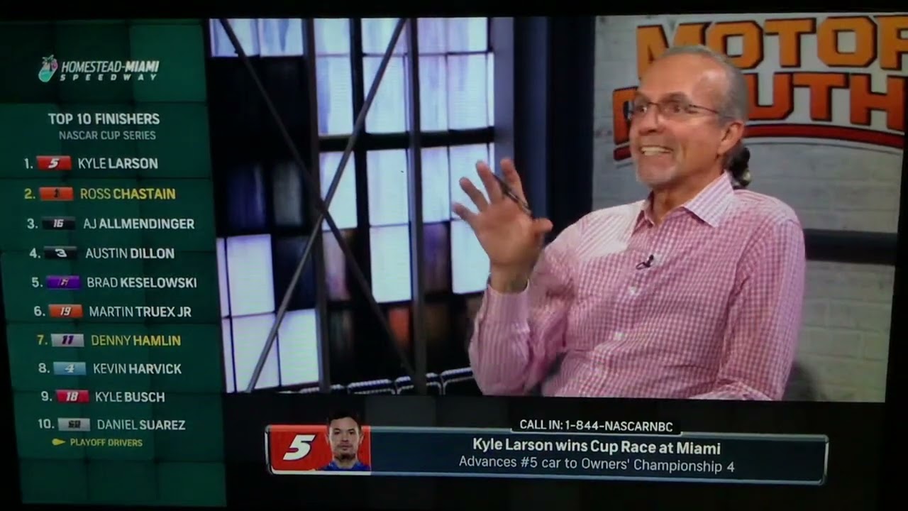 Kyle Larson dominates at homestead-Miami NACAR CUP SERIES NBC MOTORMOUTHS 